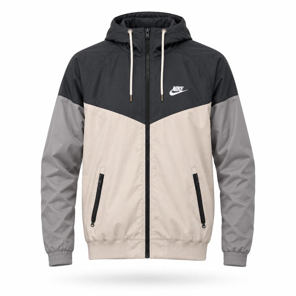 Nike Men's Team Windrunner Jacket Gray White Medium M Windbreaker CU9474-061